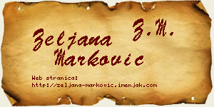 Željana Marković vizit kartica